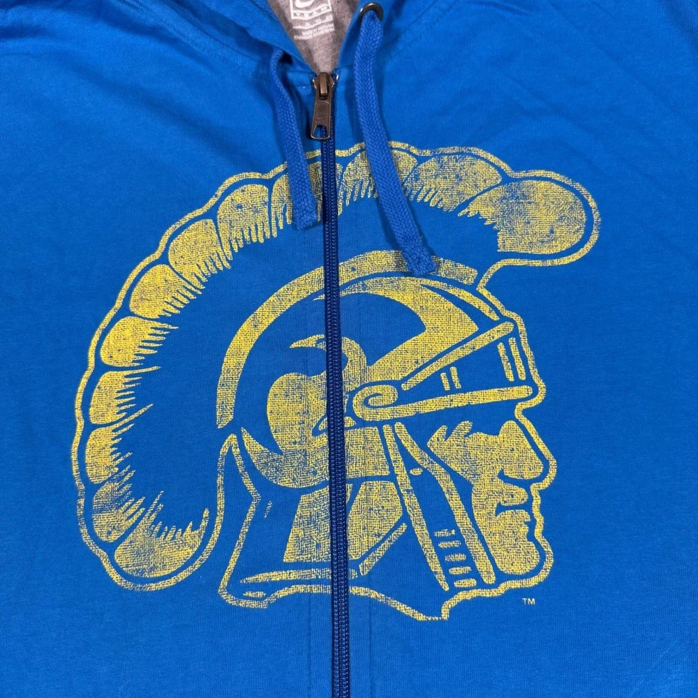 Nike USC Trojans Full Zip Hoodie Mens XL Blue Yellow Graphic Lightweight‎ Jacket - Picture 3 of 8